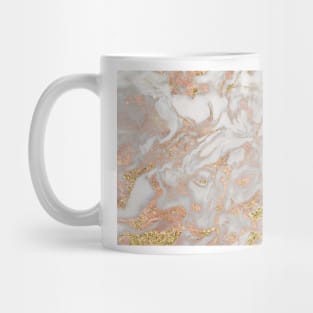 Rose gold marble dazzling swirl Mug